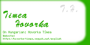timea hovorka business card